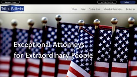 Home page of Trillos Ballerini Law Firm